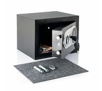 InnovaGoods - Coffre-fort Électronique Safeck, Robuste en Acier Allié, Serrure Numérique 4 Chiffres, Double Sécurité, Polyvalent, LED, Noir, Multicolore