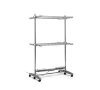InnovaGoods Dryllon Étendoir Électrique Pliable - 12 Barres, Flux d’Air, Portable avec Roues, Acier/Acrylonitrile, Gris, 87x143.5x64.5 cm
