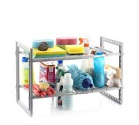 InnovaGoods® Étagère extensible pour évier Shibblek 2 étagères, permet d'organiser les ustensiles de cuisine, design compact et léger, idéal pour la cuisine.