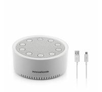 InnovaGoods - Machine à Bruit Blanc Relaxante pour Sommeil, 6 Sons Apaisants, Éclairage LED Réglable, Minuterie, Volume Ajustable, Rechargeable par USB-C, Compacte et Portable, Multicolore