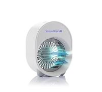 InnovaGoods - Mini-Climatiseur Humidificateur Ultrasons LED, Multifonction, Silencieux, 3 Vitesses, Capacité 200ml, Blanc, Mini, ABS