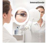 Miroir grossissant à LED avec bras flexible et ventouse InnovaGoods Mizoom Blanc TU
