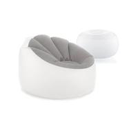 InnovaGoods® Pouf Gonflable d'extérieur + Fauteuil avec LED Multicolore, résistant à l'eau, avec Patch de réparation et télécommande, idéal pour Camping, Piscine, intérieur et Jardin