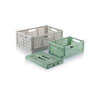 InnovaGoods® Set de 3 boîtes de rangement pliables et empilables Boxtor, organisent vos affaires de manière confortable et pratique, set de 3 boîtes de rangement, design élégant, idéal pour la maison.