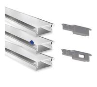 INNOVATE U-15 Profilé en aluminium pour ruban LED 2M Argent Dif. Opal 3x | Profilé en aluminium pour ruban LED 2M Convient pour bandes LED jusqu'à 15 mm Compatible Philips hue & Govee