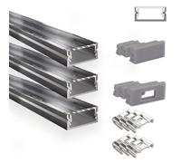 INNOVATE U-15 Profilé en aluminium pour ruban LED 2M Argent Dif. Trans 3x | Profilé en aluminium pour ruban LED 2M Convient pour bandes LED jusqu'à 15 mm Compatible Philips hue & Govee
