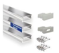 INNOVATE U-15 Profilé en aluminium pour ruban LED 2M Blanc Dif. Opal 3x | Profilé en aluminium pour ruban LED 2M Convient pour bandes LED jusqu'à 15 mm Compatible Philips hue & Govee