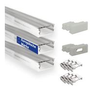 INNOVATE U-15 Profilé en aluminium pour ruban LED 2M Blanc Dif. Trans 3x | Profilé en aluminium pour ruban LED 2M Convient pour bandes LED jusqu'à 15 mm Compatible Philips hue & Govee