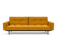Innovation Living Canapé-lit avec accoudoirs Splitback - Elegance Burned Curry - InnovationOakBlack