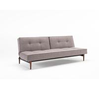 Canapé-lit Splitback Styletto bois foncé 210x91cm frame black steel