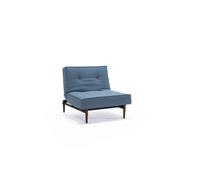 Fauteuil Splitback Styletto bois foncé frame black steel