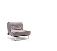 Fauteuil Splitback Styletto bois foncé frame black steel