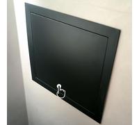 Innovz Trappe de Visite Panneau D'accès Mural et Plafond en Métal Noir, Porte D'accès à Charnières Dissimulée avec Verrouillage par Pression, Porte D'inspection à Cadre Soudé(20x8in(50x20cm))