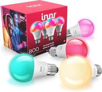 innr Ampoule Connectée E27, White & Color, pour Hue* et hubs Zigbee, 4-pack | LED Lampe, Blanc et Couleur, 16 Millions de Couleurs, RGB Lampe, 880 lumens, Intensité Variable