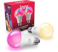 innr Ampoule Connectée Zigbee E27, Fonctionne avec Hue* et Alexa (Pont Requis), Blanc et Couleur, Ampoule RGB, LED Lampe, Intensité Variable, 50% de luminosité en plus, 1210 lumens - 2 pièces