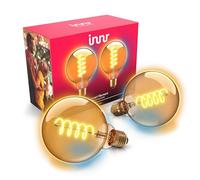 innr Ampoule Connectée Zigbee E27, Fonctionne avec Hue* et Alexa (Pont Requis), Globe Filament Lampe, Blanc Chaud à Froid, Ampoules LED, Intensité Variable, 640 lumens - 2 Pièces