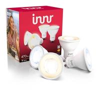 innr Ampoule Connectée Zigbee GU10, Fonctionne avec Hue* et Alexa (Pont Requis), Spot Blanc Chaud à Froid, LED Lampe, Intensité Variable, 470 lumens - 4 pièces