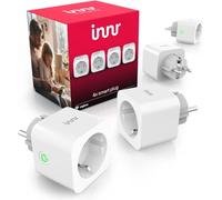Innr Prise Connectée, 16A, pour Hue* et hubs Zigbee, 4-pack | Smart Plug, avec Contrôle de l'énergie, Répéteur Zigbee