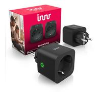 Innr Prise Connectée Zigbee, Fonctionne avec Hue*, Home Assistant et SmartThings, Répéteur Zigbee, Prise Alexa avec Contrôle de l'énergie, Smart Plug, Noir, 2 pièces
