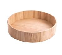 INNSPIRO Grand Plateau Rond en Bois de balsa de 28 x 6,5 cm.