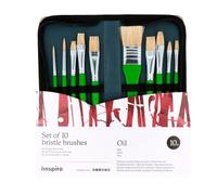 INNSPIRO Lot de 10 pinceaux en Poils pour Artistes avec étui
