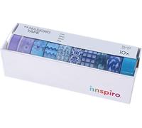 INNSPIRO Lot de 10 rubans masking tape Washi Série Ultra mer