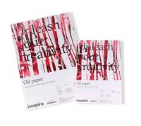 INNSPIRO Lot de 2 blocs de papier à l'huile A3 et A4, 10 feuilles de 280 g, texture toile, sans acides, idéal pour peintures lourdes, étudiants et professionnels