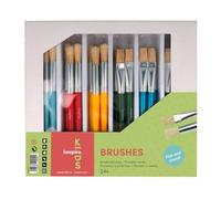 INNSPIRO Lot de 24 pinceaux en Poils variés de Couleurs, Ensemble Scolaire pour Enfants et activités pour Enfants