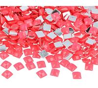 INNSPIRO Pierres décoratives acryliques carrées rose fluor 8 x 8 mm. 2000 u.Env.