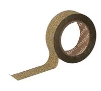 INNSPIRO Ruban de masking tape pailleté doré 15 mm x 6,5 m. Série Glitter