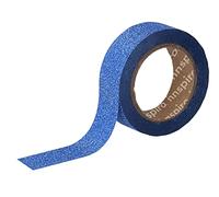 INNSPIRO Ruban masking tape paillettes bleu 15 mm x 6,5 m. Série Glitter