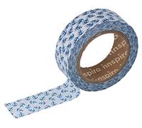 INNSPIRO Ruban masking tape Washi ancre bleu 15 mm.x10 xm. Série outremer
