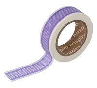 INNSPIRO Ruban masking tape Washi bordure lilas 15 mm x10 m