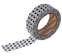 INNSPIRO Ruban masking tape Washi taupes noirs 15 mm x 10 m Série Deco