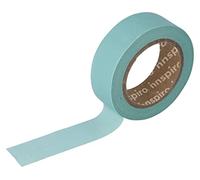 INNSPIRO Ruban masking tape Washi vert clair 15 mm x 10 m. Série Unies Basic