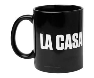Inny Mug Céramique 330 ml avec Logo La Casa de Papel Compatible Micro-ondes Noir
