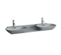 Ino lavabo mural ou à poser sur meuble non percé 1420x450x120 mm graphite mat - LAUFEN H8143047581091