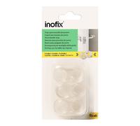 Inofix Butoir de porte en plastique flexible transparent Ø15-18 mm, 6 pièces, blister