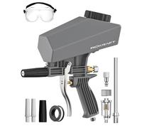 InoKraft Kit de pistolet de sablage portable avec séparateur huile-eau et buse d'extension, mini sableuse pour enlever la rouille et la peinture, compatible avec l'oxyde d'aluminium, le sable, les