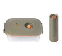 Inolife Boîte de Conservation Sous Vide Verre Borosilicate avec Pompe USB-C Rechargeable - Récipient Alimentaire Hermétique Réutilisable Multicolore