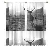 InOmak Cerf drôle, Rideaux occultants à 2 Panneaux, 132 x 213 cm, pour Salon et Chambre.