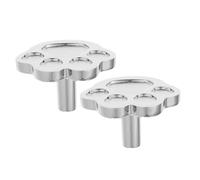 INOOMP 1 paire de poignées de meuble en forme de patte de chien - Poignée de tiroir à motif empreinte de patte - Poignées métalliques à un trou pour porte de cuisine, garde-manger et salle de