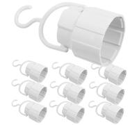 INOOMP 10 Pcs Douille à Vis pour Ampoules LED avec Crochet Pratique, Support Portable en Plastique Blanc, pour Lumière D'urgence en Cas de Panne Électrique