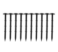 INOOMP 10 Pcs Tuteurs de Jardin en Plastique PP Noir, Piquets de Tente Résistants et Légers, Maintien Solide pour Camping, Randonnée et Jardinage