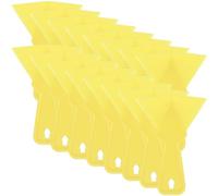 INOOMP 16 Pièces Truelle à Plâtre à Coins Arrondis Outil D'angle pour Cloisons Sèches Extérieur, Plastique Jaune, Angle 90°, Légère et Facile à Utiliser, pour Enduit et Plâtre