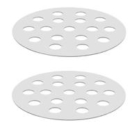 INOOMP 2 grilles à feu en fonte, plaque à charbon de bois haute | Grille de rechange pour barbecue, construction en fer, compatible avec la plupart des barbecues de jardin, améliore la