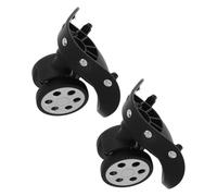 INOOMP 2 Paires Roues de Valise à Roulement à Billes en Abs Noir, Kit de Réparation Silencieux Installation Facile pour Valises à roulettes et Chariots de Supermarché