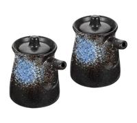 INOOMP 2 Pièces Bouteille Japonaise en Céramique 200ml pour Condiments | Distribution D’huile Vinaigre, Outil Pratique Cuisine, Usage Quotidien, Format Compact
