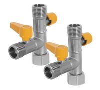 INOOMP 2 pièces de robinet de douche rotatif à 3 voies avec inverseur et | Adaptateur de montage pour bras de douchette avec double interrupteur, installation facile et finition nickelée