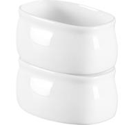 INOOMP 2 Pièces Sucrier Céramique Blanc pour Table, Rangement Facile | Récipient Polyvalent pour Moutarde et Assaisonnements, Céramique Résistante, Transport Pratique, Usage Domestique